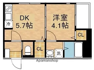 Le・Ange 壱番館【1階】の間取り