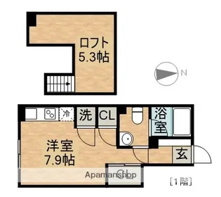 アーブルフレールB棟【1階】の間取り