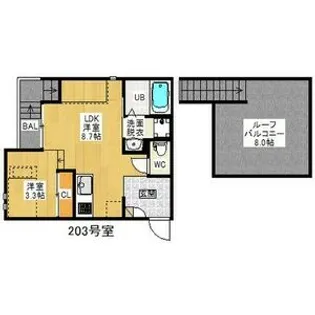 Grandtic伝馬町【2階】の間取り