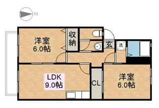 メゾンアムール【2階】の間取り