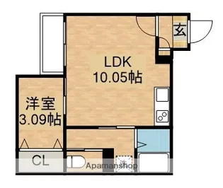 WARREN KANSEIⅡ【2階】の間取り