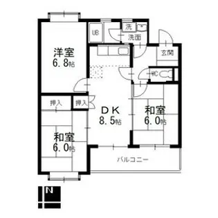 サンサーラ・キトー【3階】の間取り
