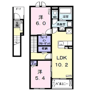 ボルシュクセ【2階】の間取り