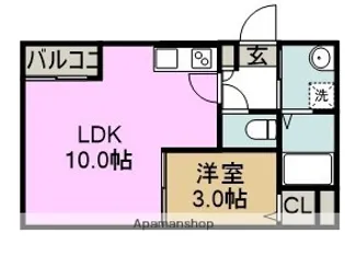 Jack dotokukita2【3階】の間取り