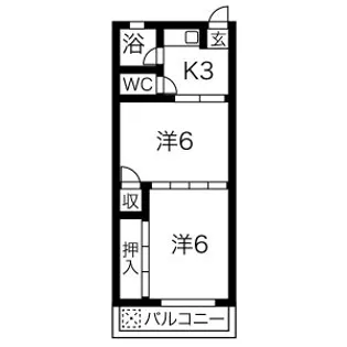 明円荘(ミョウエンソウ)【101号室】の間取り