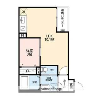 GRANDBLUE DOTOKUSHIMMACHIⅠ【1階】の間取り