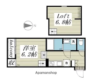 アルバーノ大江B棟【2階】の間取り