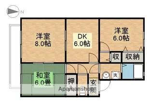 サニーホームズ【1階】の間取り