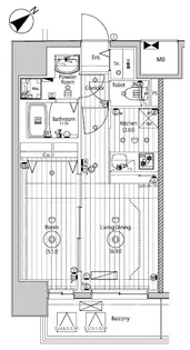 1LDKの間取り画像