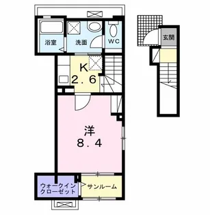 レジデンスまひる【2階】の間取り
