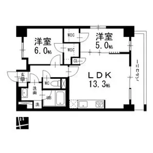 エスフィオーレ【9階】の間取り