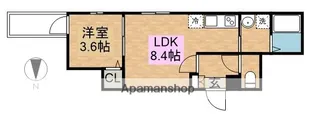 CHERIM築地口Ⅲ【3階】の間取り