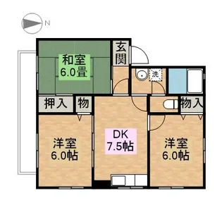 ボヌール幸【1階】の間取り