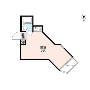 1Rの間取り画像