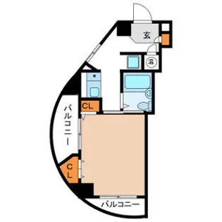 都ビル築地【405号室】の間取り