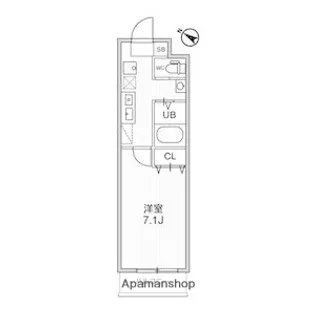 A・CITY港十一屋【3階】の間取り