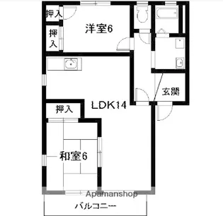 ヴェルディ大高【1階】の間取り