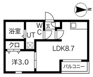 メイクスR伝馬公園【1階】の間取り