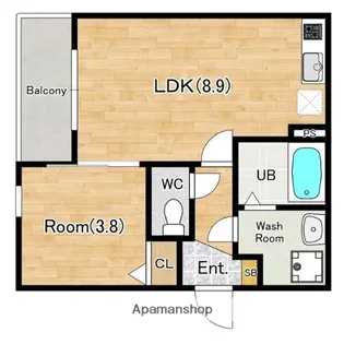 ジーメゾン名古屋豊田【1階】の間取り
