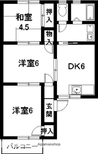 グランディールE【1階】の間取り