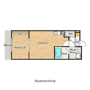 ジーメゾン川西ルミエール【1階】の間取り