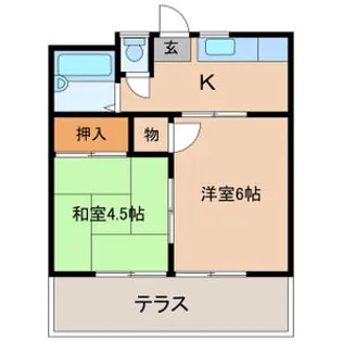サンハイツC棟【1階】の間取り