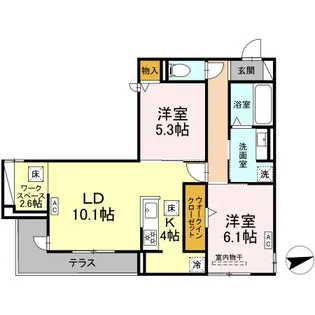 セレスローゼ【1階】の間取り