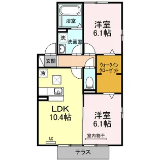 ルミエール B棟【1階】の間取り