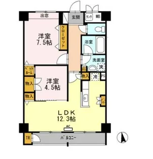 TRIーSTAGE【3階】の間取り