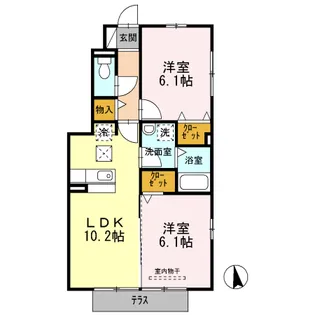 ルミエール A棟【1階】の間取り