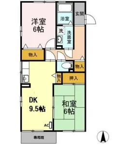 リマーニ江松【1階】の間取り
