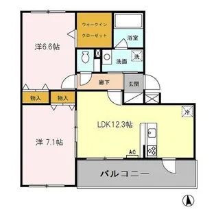 クレールメゾン中野【2階】の間取り