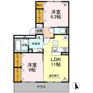 ディライト【1階】の間取り