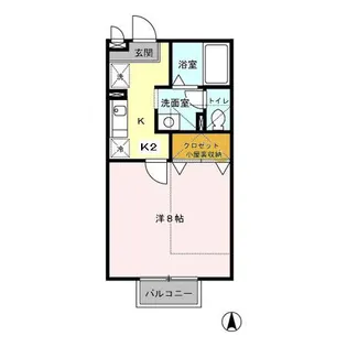 ポレール・K【2階】の間取り