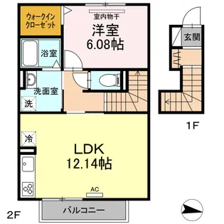 ブリーズ六条【2階】の間取り