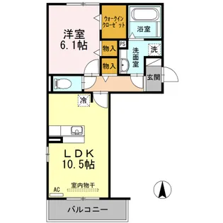セジュールクレア【3階】の間取り