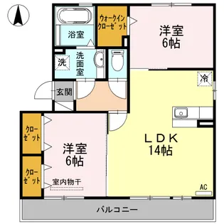ヴァンベールハヤカワⅢ【2階】の間取り