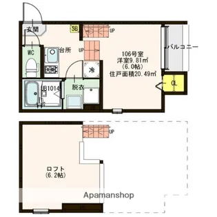 SOUTHERN GATE【1階】の間取り
