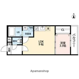 アザール【2階】の間取り