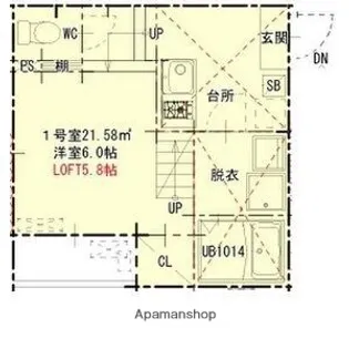 ハーモニーテラス鳥栖【1階】の間取り