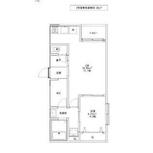 SQUARE大江【1階】の間取り