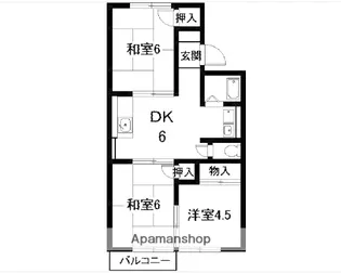 サンハイツ立松【2階】の間取り