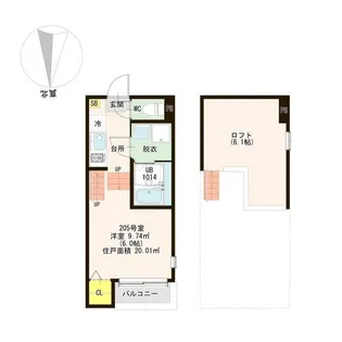 ルキシオン名古屋南【1階】の間取り
