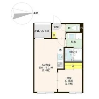 ハーモニーテラス元柴田東町【2階】の間取り