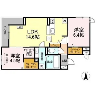 ガーデンテラスⅡ【1階】の間取り