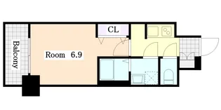 S-RESIDENCE神宮西駅前ascent【14階】の間取り