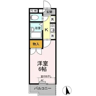 ロッキー星宮 A棟【2階】の間取り