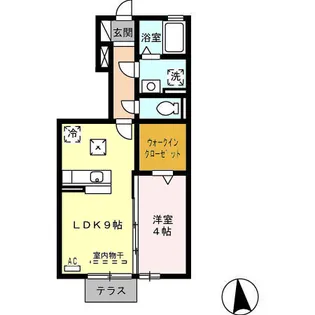 コーポラス港栄【1階】の間取り