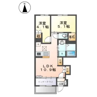 プレタージュ【1階】の間取り
