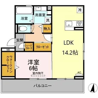 ベルフォレ豊田【3階】の間取り